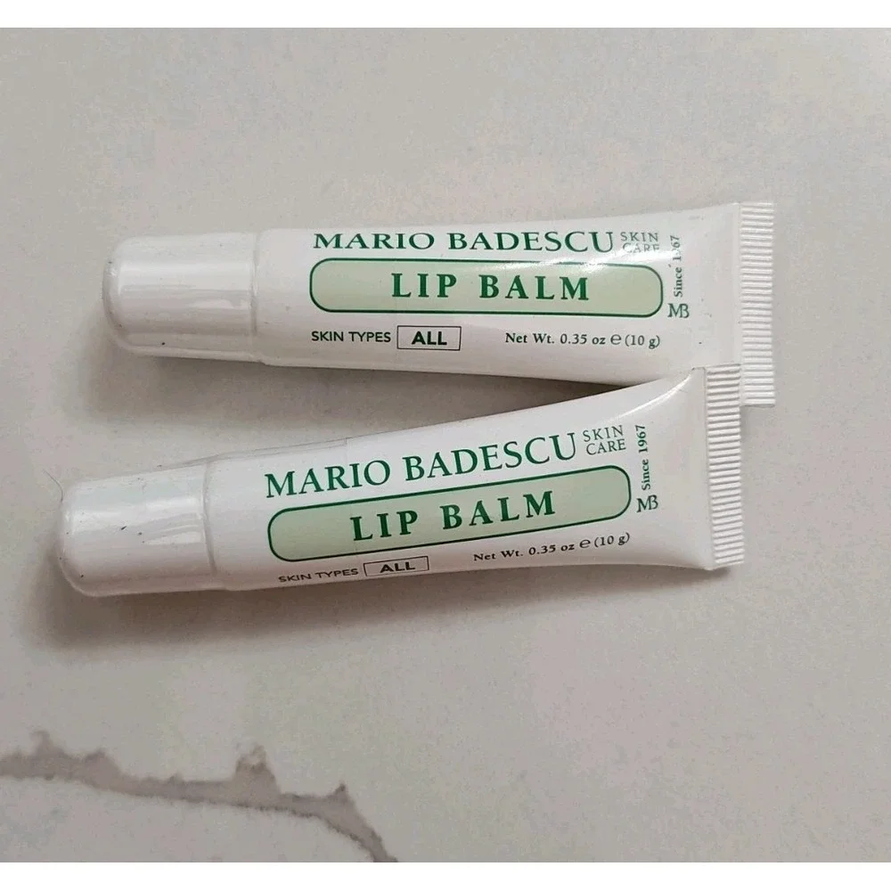 Mario Badescu Moisturizing Lip Balm Dry Cracked Lips Coconut Oil 0.35 oz. x 2